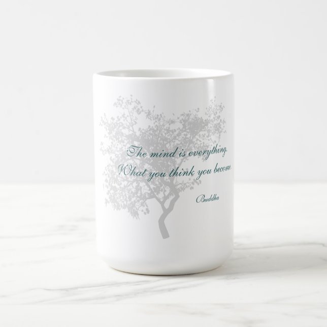 Vad du tänker, blir du citationstecknet - Buddha Kaffemugg (Center)
