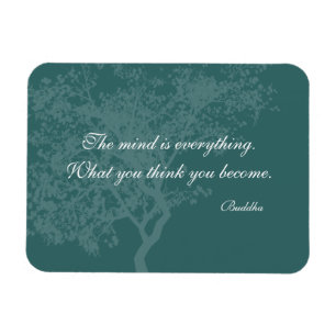Vad du tänker, blir du citationstecknet - Buddha Magnet