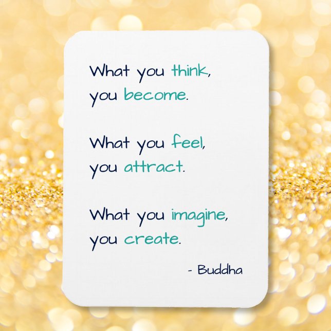 Vad du Tänkor att du blir en klok inspirerande cit Magnet (What You Think You Become Wise Inspirational Quote Magnet)