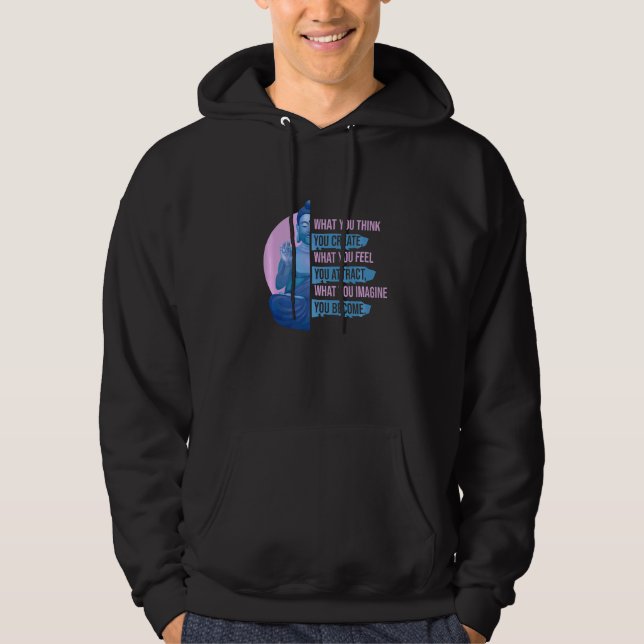 Vad du tror att du blir teknisk meditation? hoodie (Framsida)