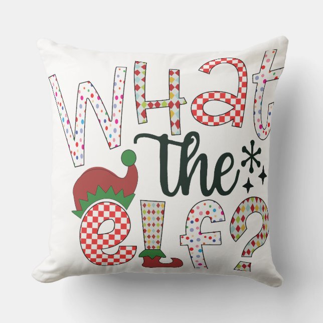 Vad Elf Women's Pillow - Funny Helgdag Pillow är Kudde (Framsida)