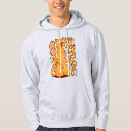 Vad? / En Orange - kattillustration Hoodie