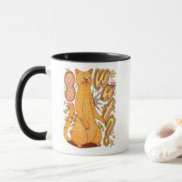 Vad? / En Orange - kattillustration Mugg