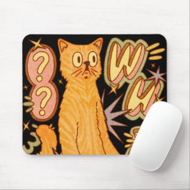 Vad? / En Orange - kattillustration Musmatta