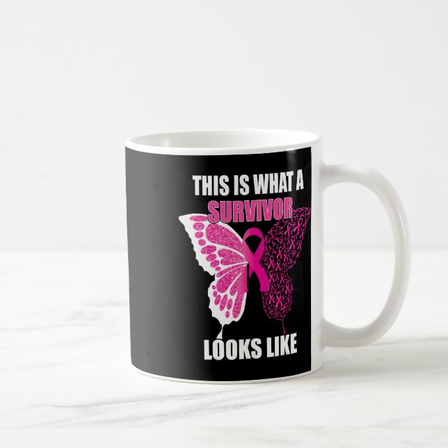 Vad en överlevande ser ut som medvetenhet om bröst kaffemugg (Höger)