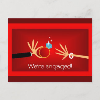 VAD EN STEN! - Röd Inbjudan Vykort