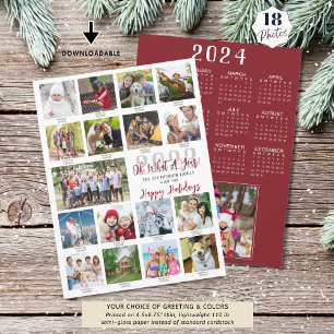 Vad Ett År Bilder Textning 2024 Kalender Storforma Julkort