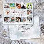 Vad ett år ger 12 Photo Collage Snöflingor Julkort<br><div class="desc">Anpassa med dina 12 favoritfoton,  bildtexter och namn på en vinterfrostbakgrund för att skapa ett minnesvärt kort för helgdag av roligt. Designad av Thisisnotme©</div>