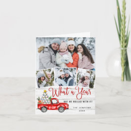 Vad ett års jullött Farm Lastbil 4 Photo Helgkort