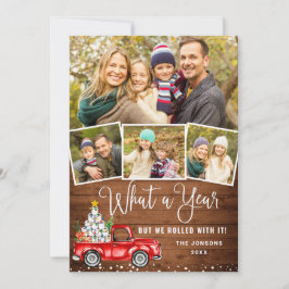 Vad ett års jullött Farm Lastbil 4 Photo Julkort