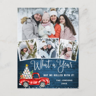 Vad ett års jullött Farm Lastbil 4 Photo Vykort