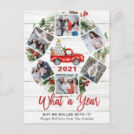 Vad ett års jullött Farm Lastbil 6 Photo Helg Vykort