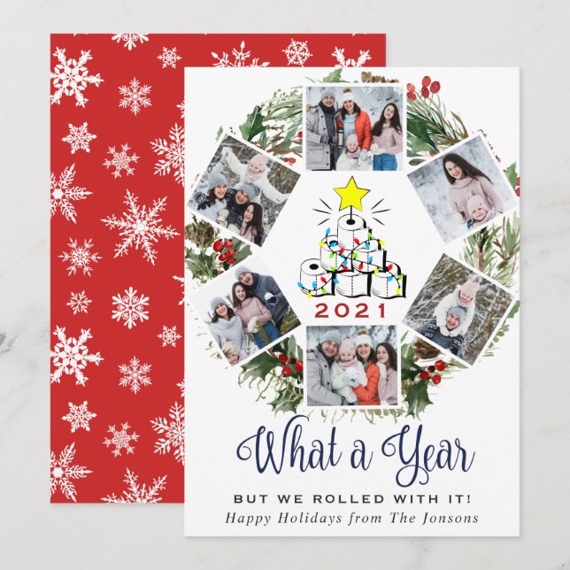 Vad ett års jullött Farm Lastbil 6 Photo Julkort (Fram/baksida)