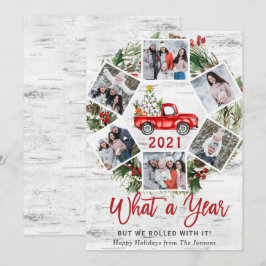 Vad ett års jullött Farm Lastbil 6 Photo Julkort