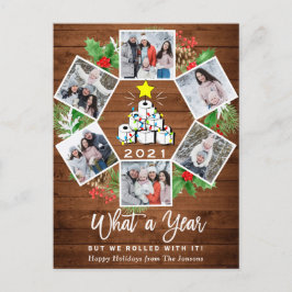 Vad ett års Karantantiskt foto av Julgran 6 Vykort