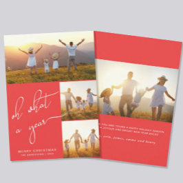 Vad ett års Red God jul Photo Helgdag Julkort