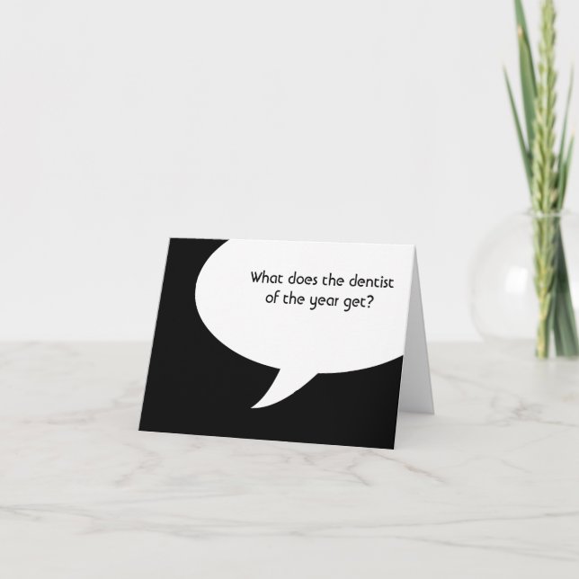 Vad får årets tandläkare? kort (Framsida)