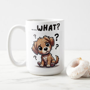 "...vad?" Felaktig Tecknad-valp Kaffemugg