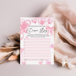 Vad finns i blöjorväska Baby Shower HeartGame