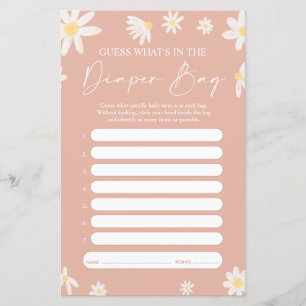 Vad finns i dagboksspelet, Daisy Baby Shower?