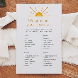 Vad Finns I Din Handväska Baby Shower Lek