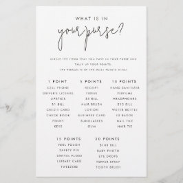 Vad finns i ditt Pappra kort för spel i Möhippan? Flygblad