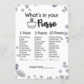 Vad finns i ditt spel för Purse Möhippa Inbjudningar