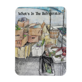 Vad finns i kylskåpet? magnet
