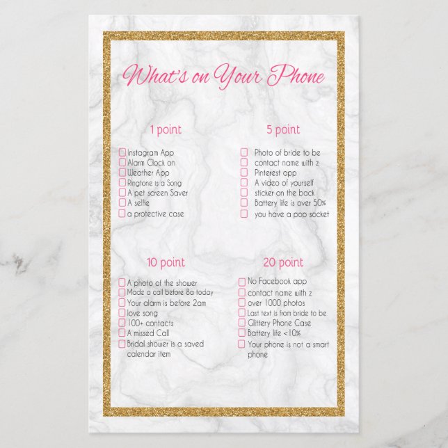 Vad finns på din Mobila Marble & Guld Möhippa? (Framsida)