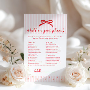 Vad finns på din telefon Valentines Rosa Bowlek