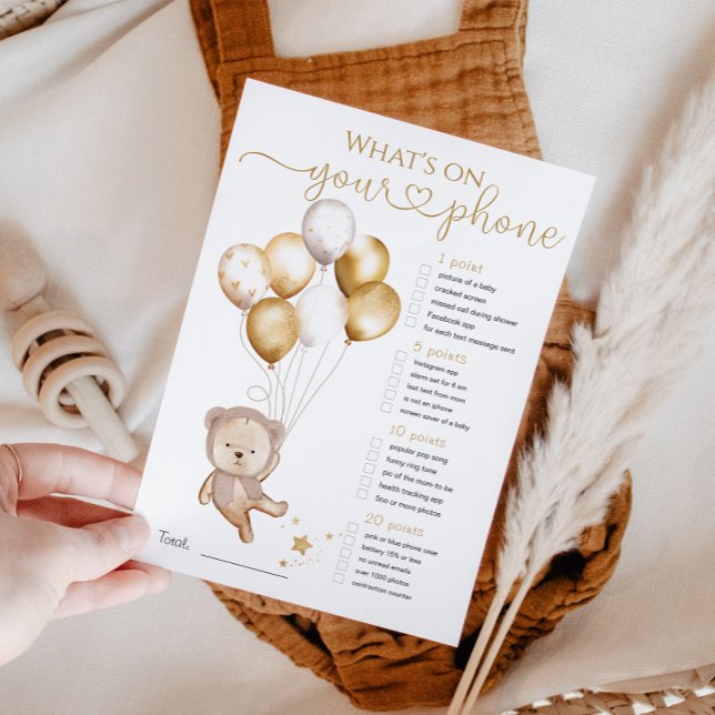 Vad finns på ditt Mobila babybabyspel i Bear Ballo Inbjudningar (Skapare uppladdad)