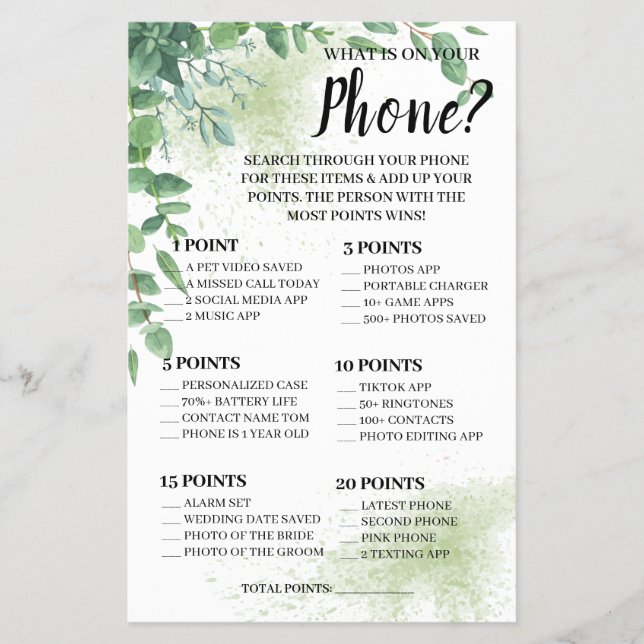 Vad finns på ditt Mobila Eucalyptus Shower Game Ca Flygblad (Framsidan)