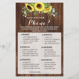 Vad finns på ditt Mobila solrosspelkort? Flygblad