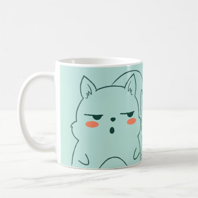 Vad Fluff Cute och Quirky gör Kaffemugg (Vänster)