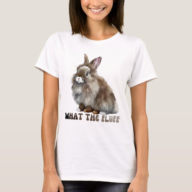 Vad Fluff Lionhead Rabbit T-Shirt (Framsida)