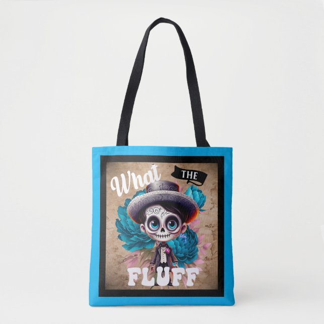 Vad Fluff Sugar Skull är Tygkasse (Framsida)