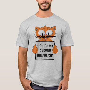 Vad för andra frukost? Tecknad Katt rolig T Shirt