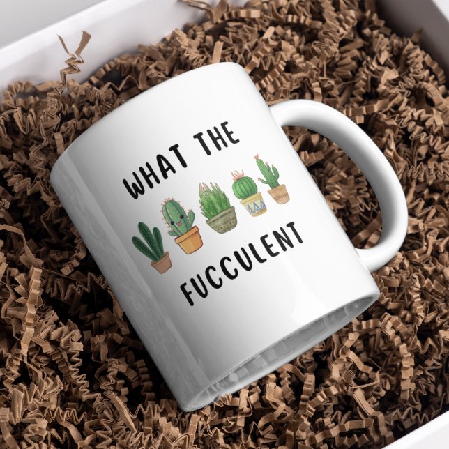 Vad Fucculent Cactus Succulent Plant-presenten är Kaffemugg (Skapare uppladdad)