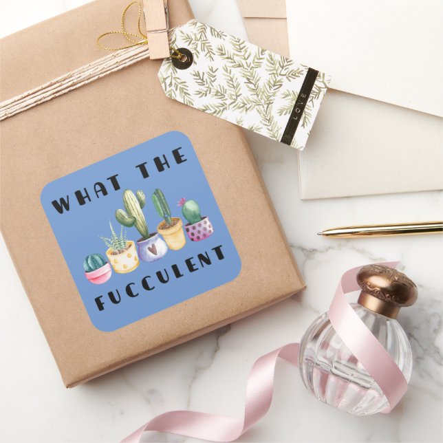 Vad Fucculent Fyrkantigt Klistermärke (Gifting)