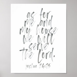 Vad gäller mig och mitt hus poster