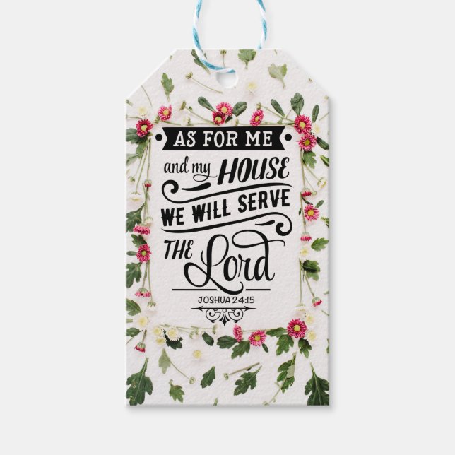 Vad gäller mig och mitt hus presentetikett (Framsidan)