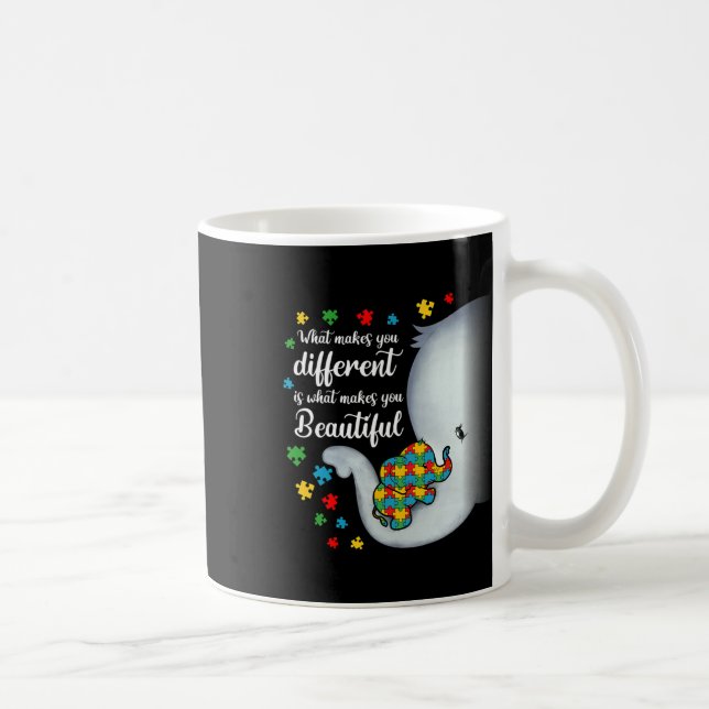Vad gör att du skiljer dig från elefant Autism Mam Kaffemugg (Höger)