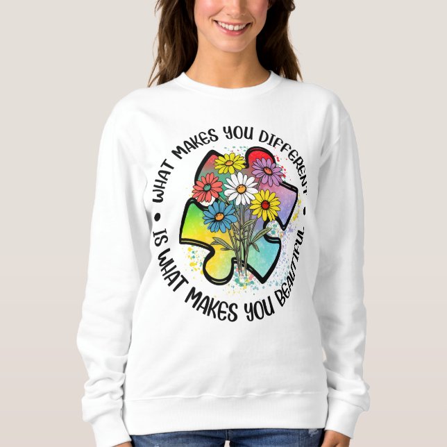 Vad gör dig annorlunda - "Autism Awareness Sweatsh T Shirt (Framsida)
