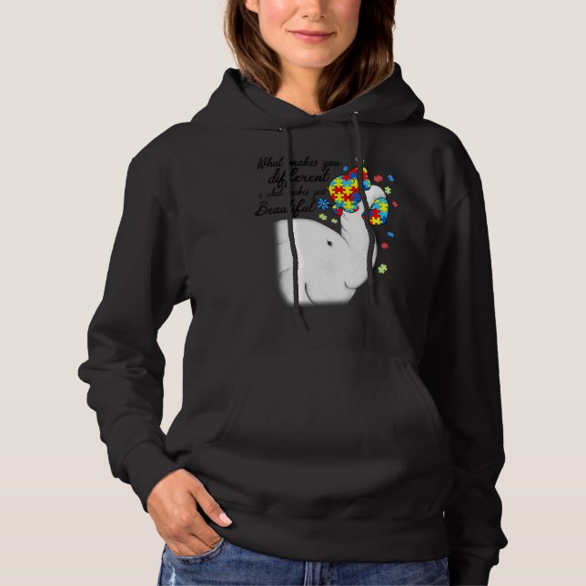 Vad gör dig annorlunda, Elephant Autistic Daughte? T Shirt (Framsida)
