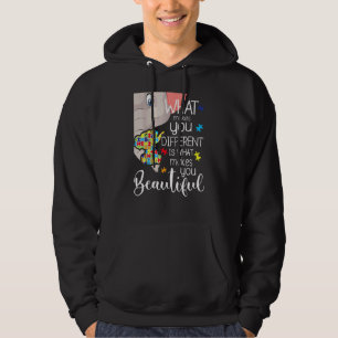 Vad gör dig annorlunda, Elephant Mamma Autism Chil Hoodie