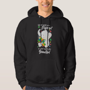 Vad gör dig annorlunda, Elephant Mamma Autism Chil Hoodie