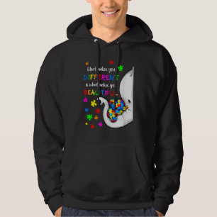 Vad gör dig annorlunda, Elephant Mamma Autism Chil Hoodie