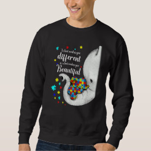 Vad gör dig annorlunda, Elephant Mamma Autism Chil Lång Ärmad Tröja