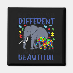Vad gör dig annorlunda, Elephant Mamma Autism Chil Magnet
