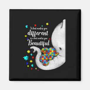 Vad gör dig annorlunda, Elephant Mamma Autism Chil Magnet